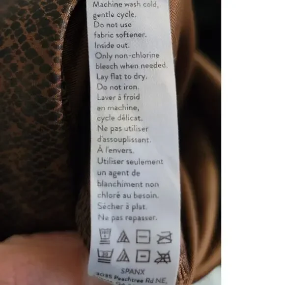 Spanx Faux Leather Snakeskin Leggings 20265R Brown Snakeskin Medium - Picture 7 of 10